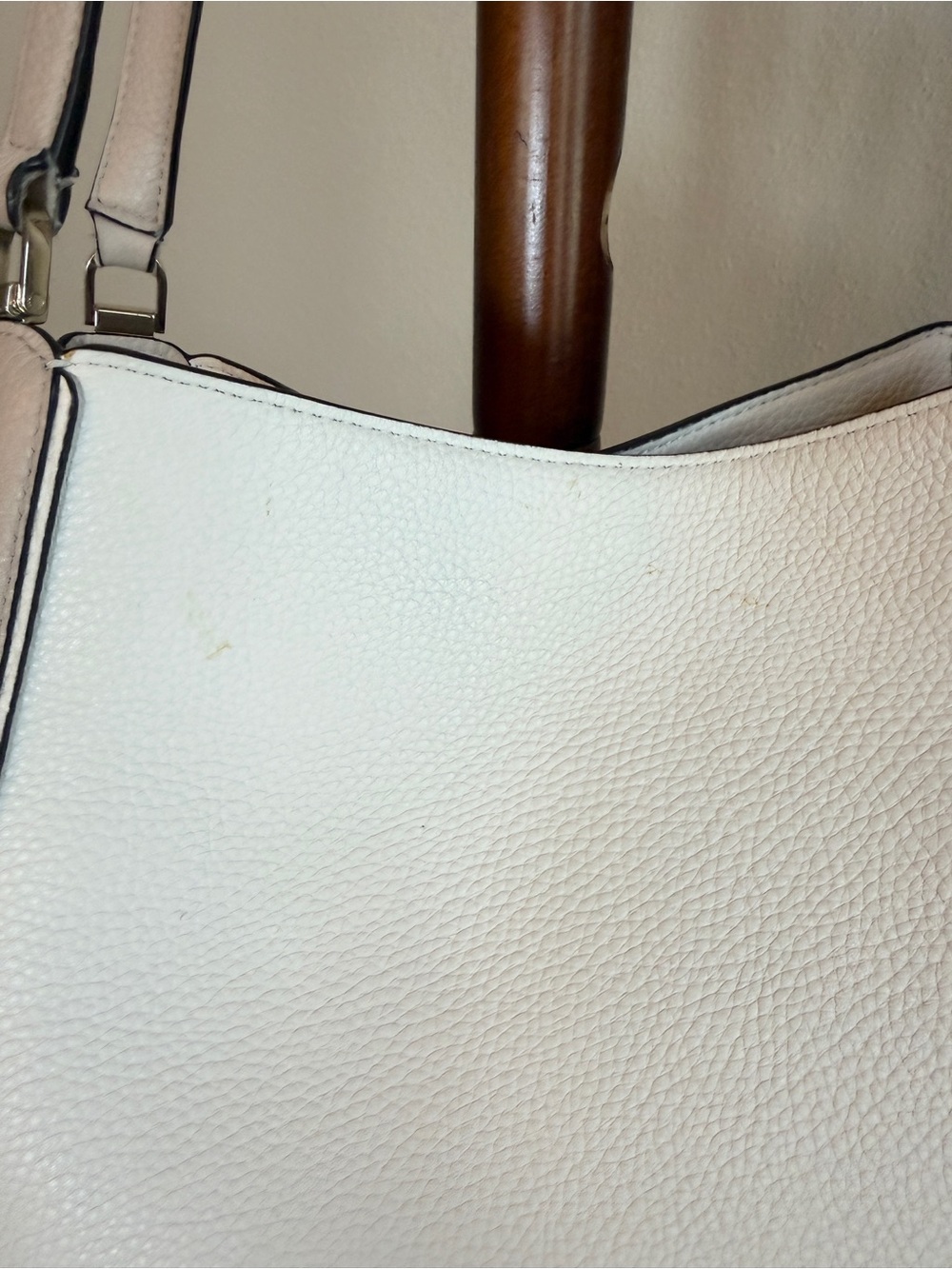 Kate Spade New York Cream & Blush Pebbled Leather Hobo Bag - Picture 9 of 12